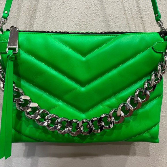 Rebecca Minkoff Edie Maxi Crossbody Neon Green Bag. - Picture 3 of 9